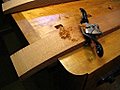 Using Spokeshave to Fair Inside Curve of Leg Slab